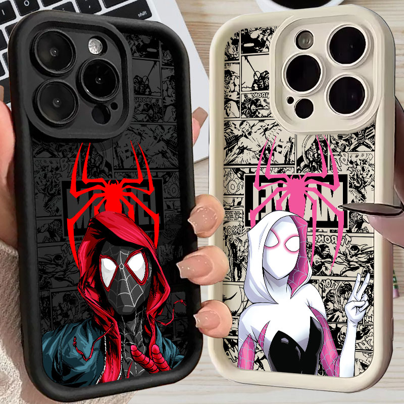 Phone Cases Iphone 16 Pro Max - Spiderman Miles Morales Gwen Marvel Comics
