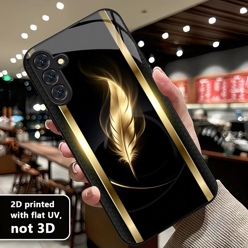Phone Cases Quad Lock - Shiny Golden Feather phone case s26