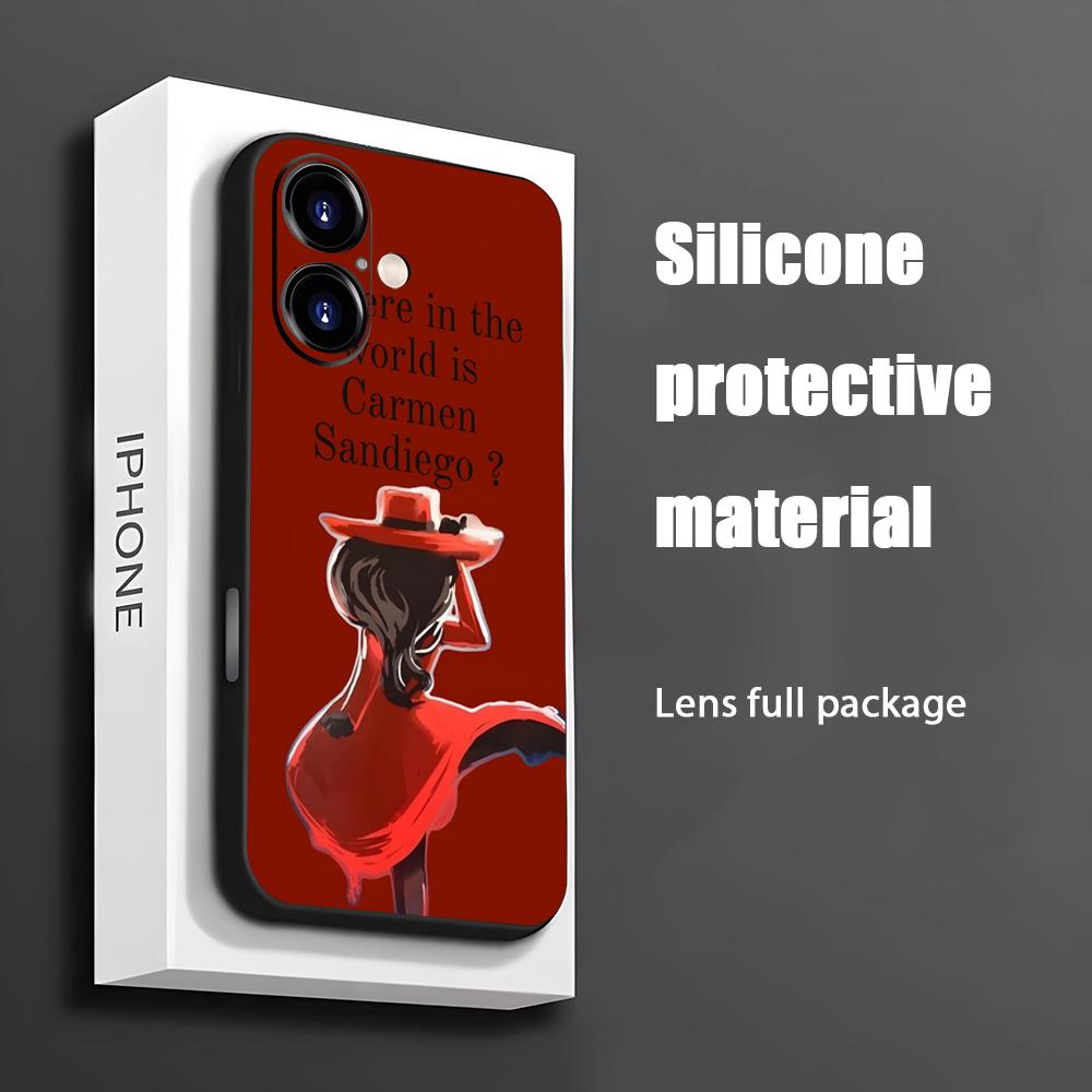 Phone Cases Iphone 16 Pro Max - Hot Carmen Sandiego Cartoon Phone Case