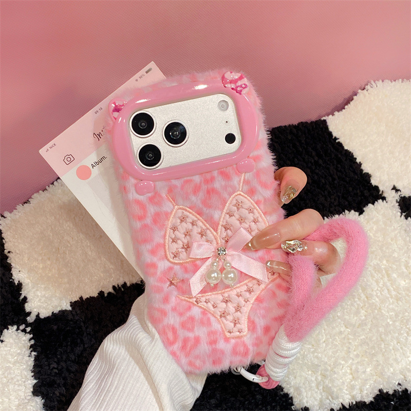 Phone Cases Iphone 16 Pro Max - Luxury Leopard Print Bikini Pattern Plush