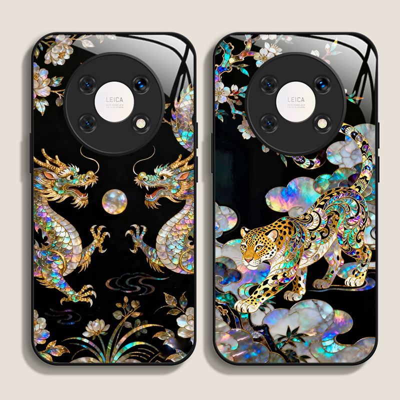 Phone Cases Xiaomi 15 - Stylish Dragon Leopard Marble Texture Tempered