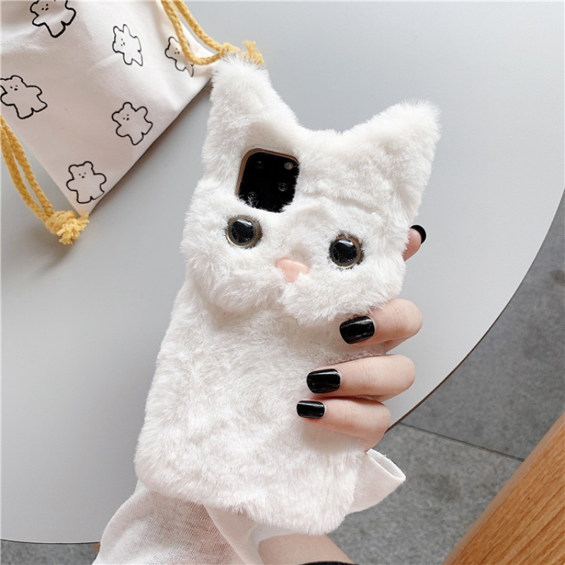 3D Cute Cartoon Cat Furry Plus - Phone Cases Iphone 16 Pro Max review and price