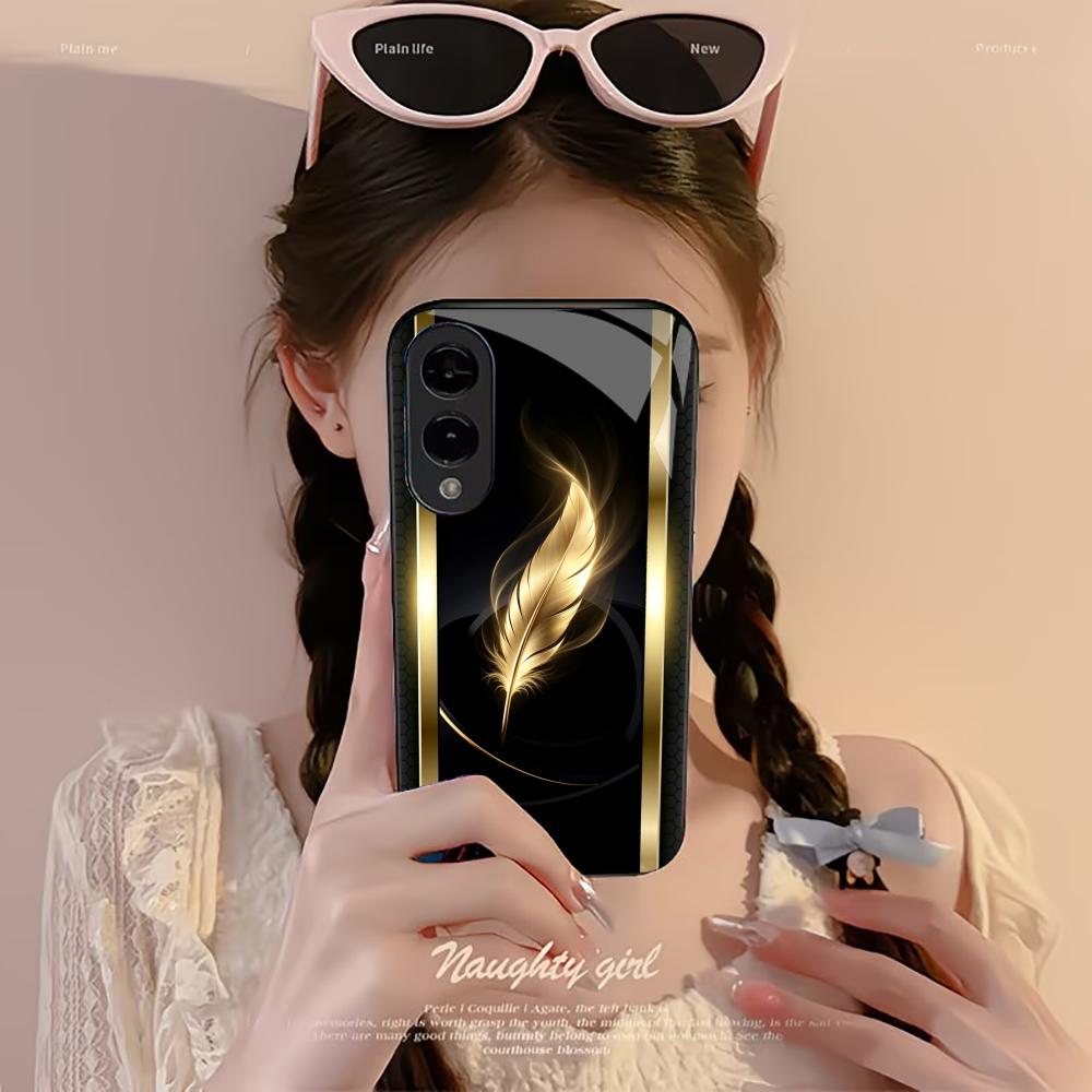 Shiny Golden Feather phone cas - Phone Cases Quad Lock review and price