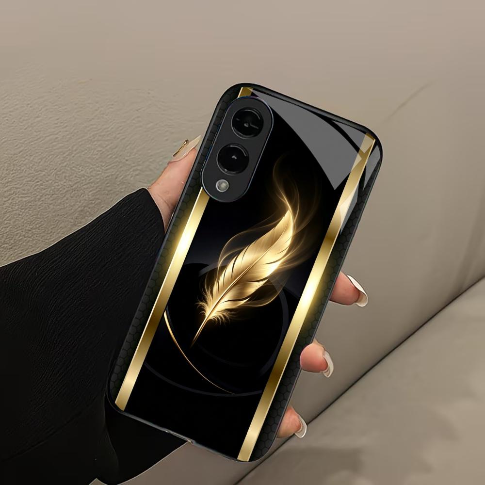 Shiny Golden Feather phone cas - Phone Cases Quad Lock review and price