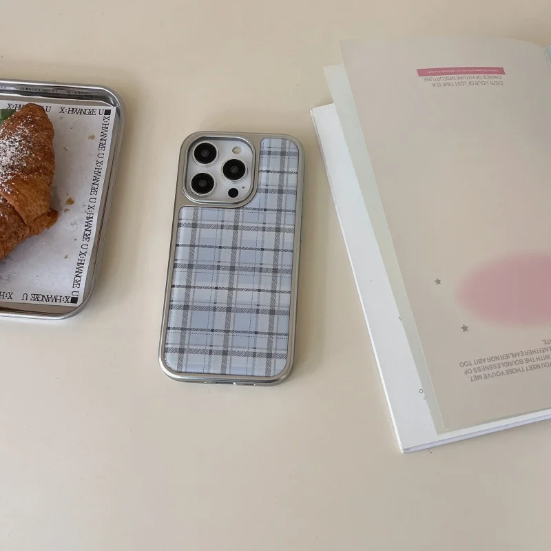 Korean Ins Epoxy Blue Plaid Pa - Phone Cases Korea review and price