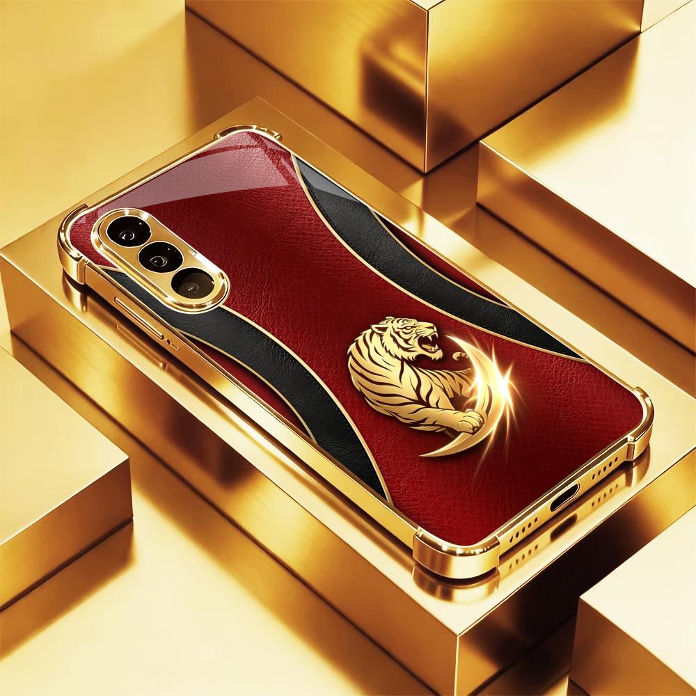 Luxurious Fashion Golden tiger - Phone Cases Quad Lock review and price