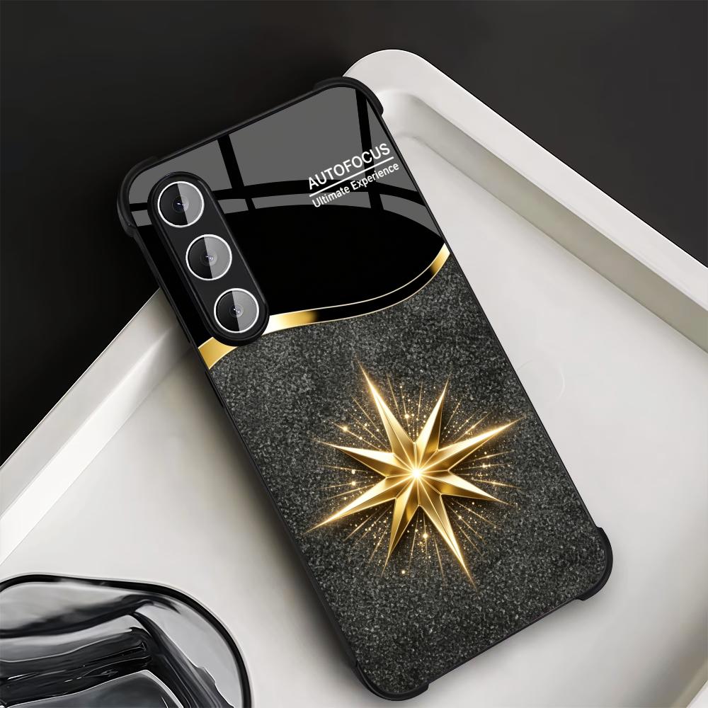 Black Shiny Gold Star phone ca - Phone Cases Quad Lock review and price