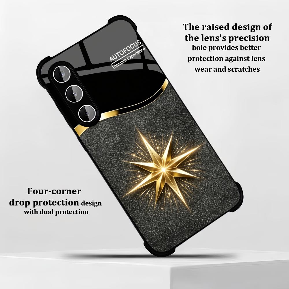 Black Shiny Gold Star phone ca - Phone Cases Quad Lock review and price