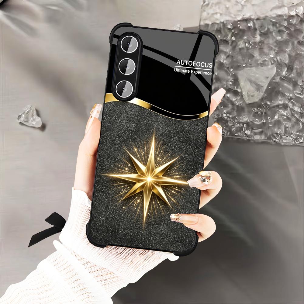 Black Shiny Gold Star phone ca - Phone Cases Quad Lock review and price