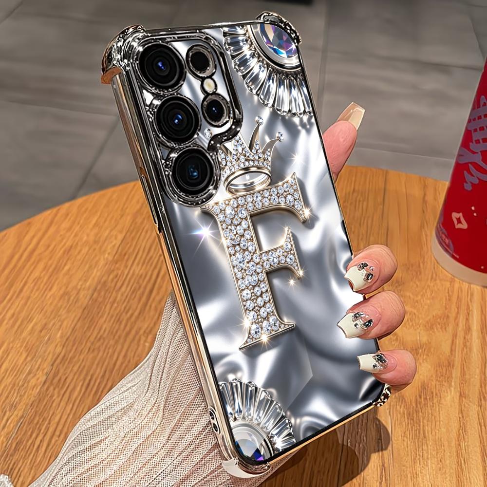 Luxury Diamond Letter F phone  - Phone Cases Quad Lock review and price