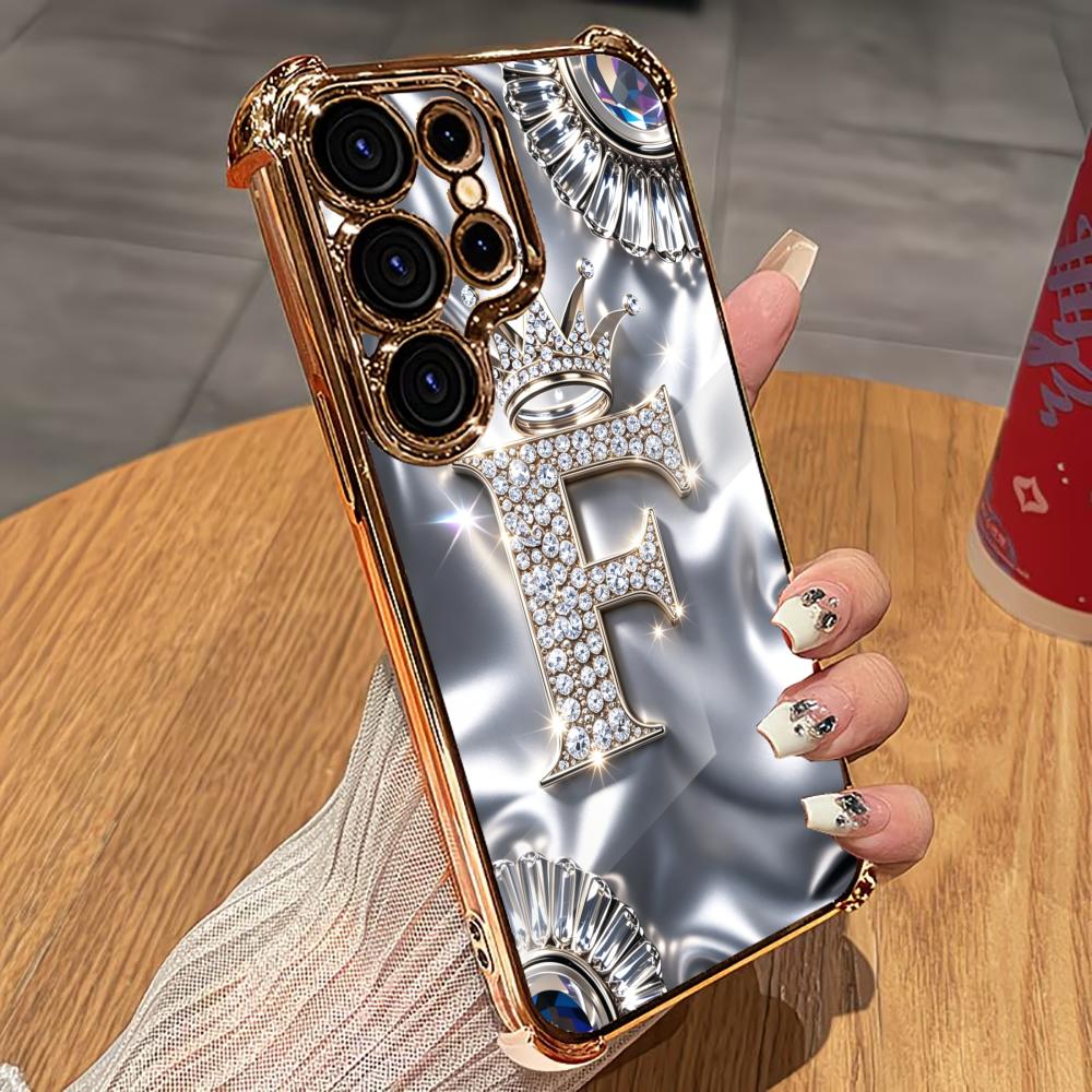Luxury Diamond Letter F phone  - Phone Cases Quad Lock review and price