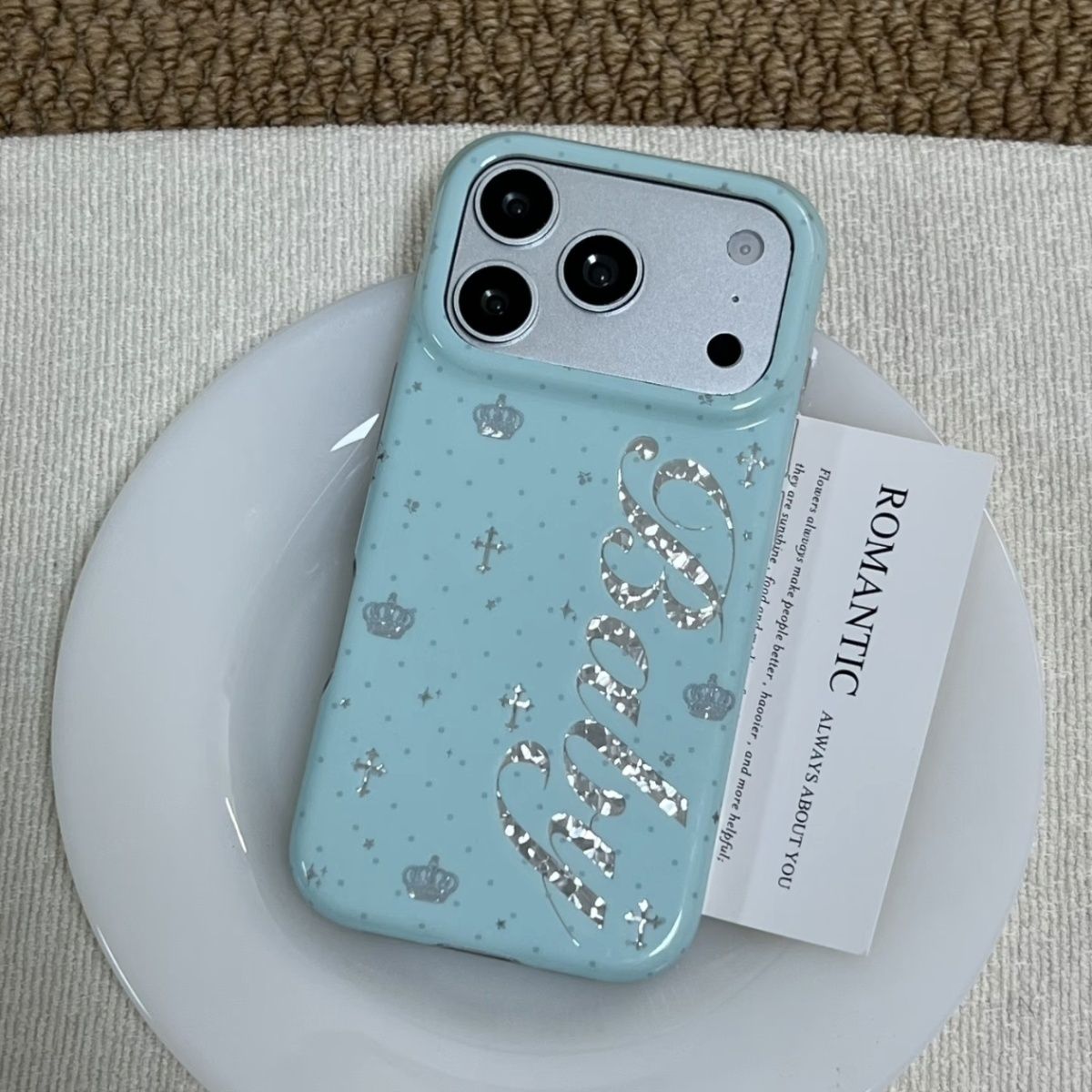 Korean Ins Mint Colored Englis - Phone Cases Korean review and price