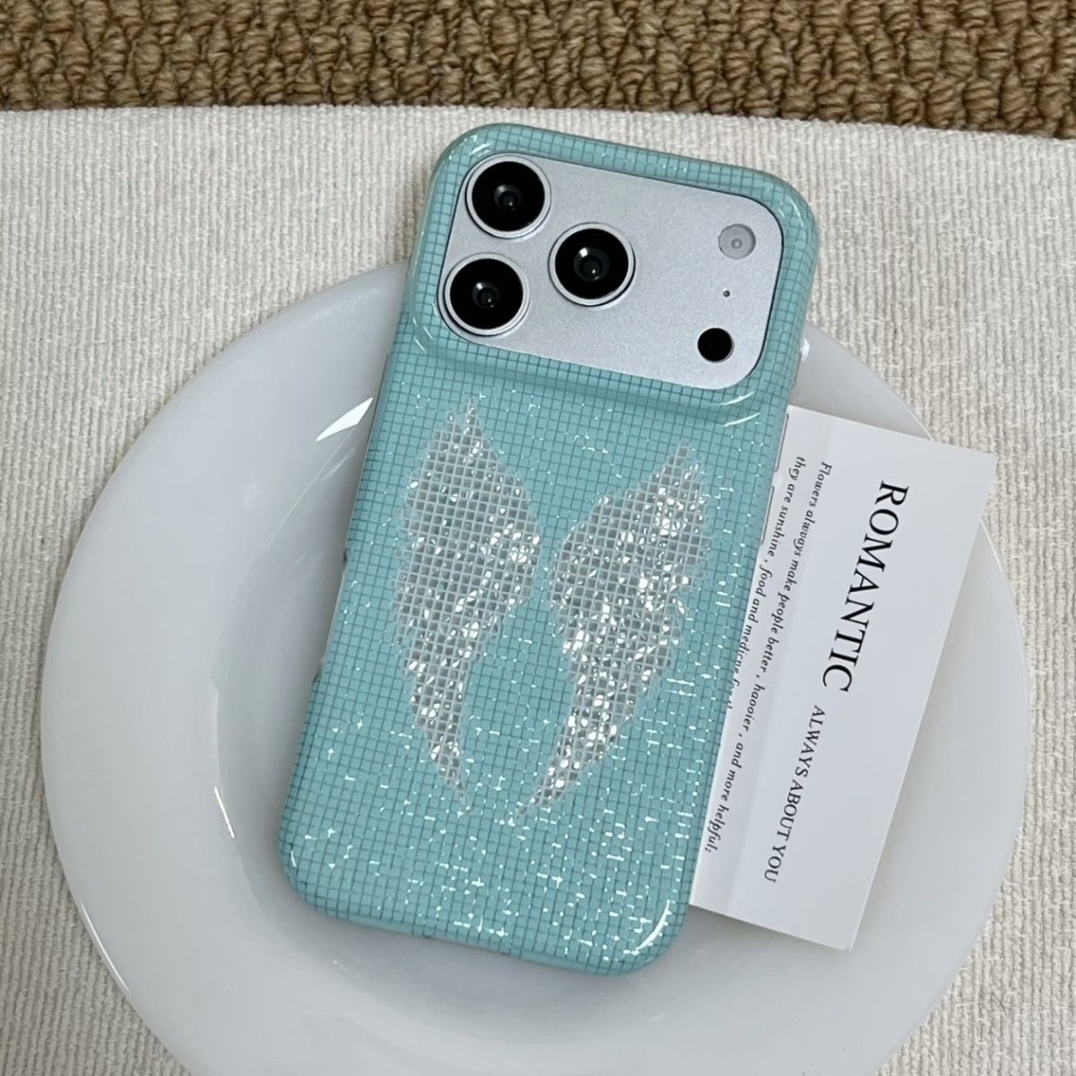Korean Ins Mint Colored Englis - Phone Cases Korean review and price
