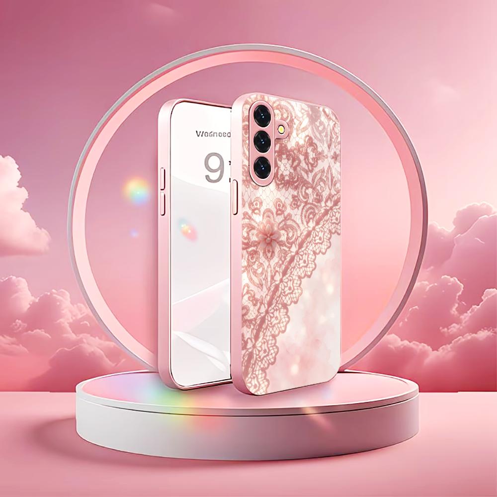 Exquisite Pink lace pattern ph - Phone Cases Quad Lock review and price