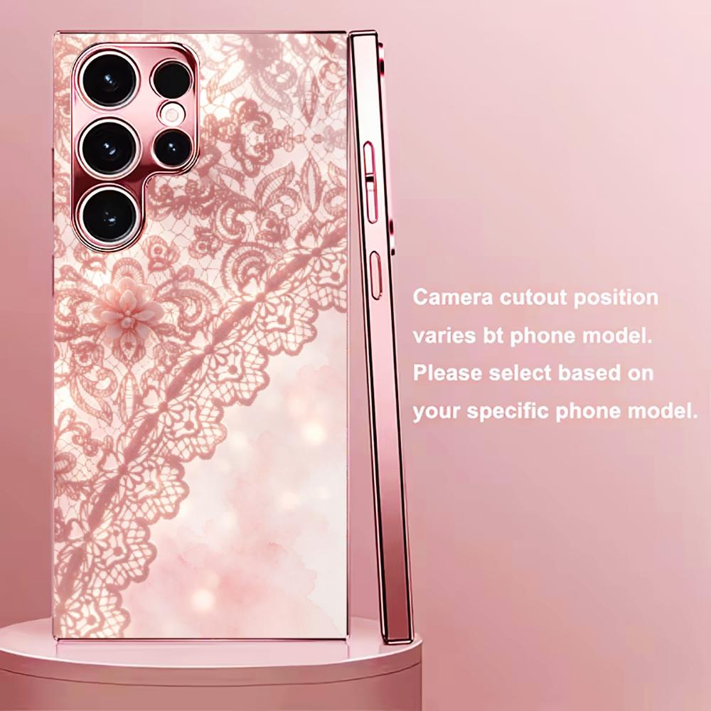 Exquisite Pink lace pattern ph - Phone Cases Quad Lock review and price