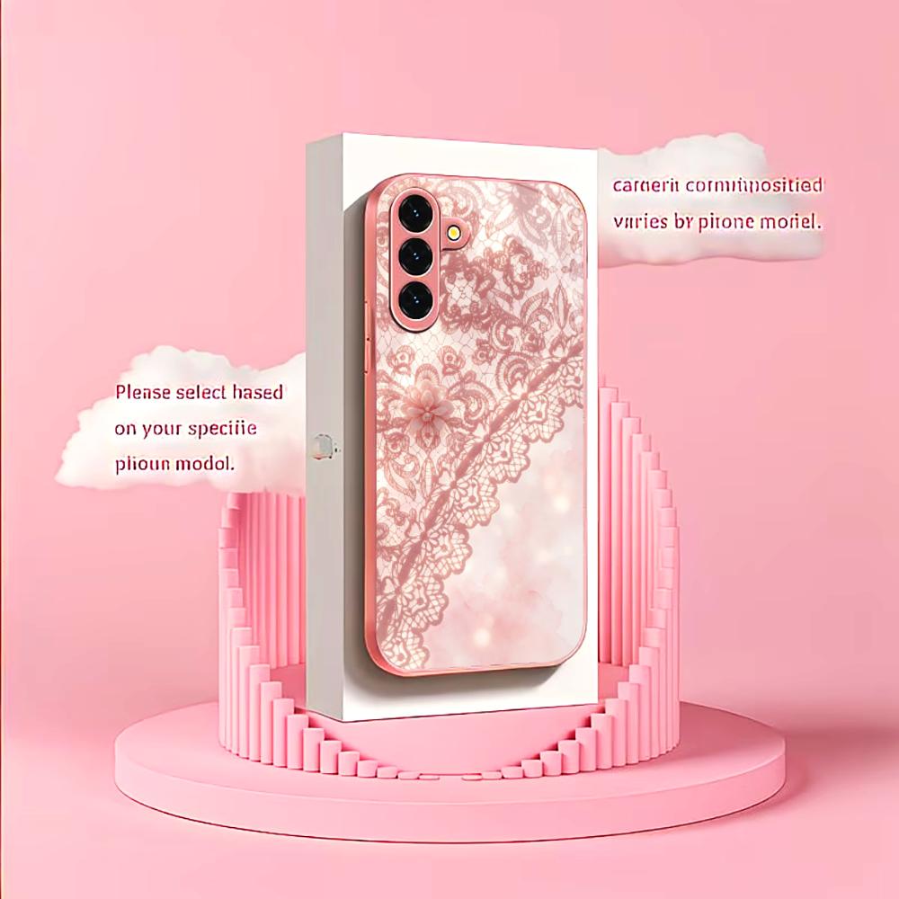 Exquisite Pink lace pattern ph - Phone Cases Quad Lock review and price