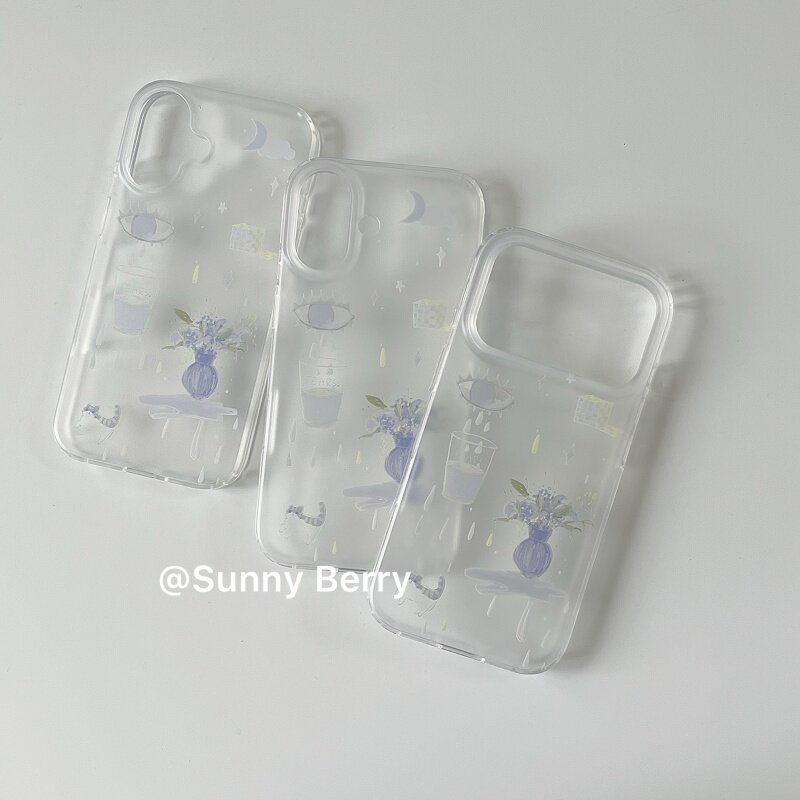 Korean Ins Blue Tear Vase Illu - Phone Cases Korea review and price