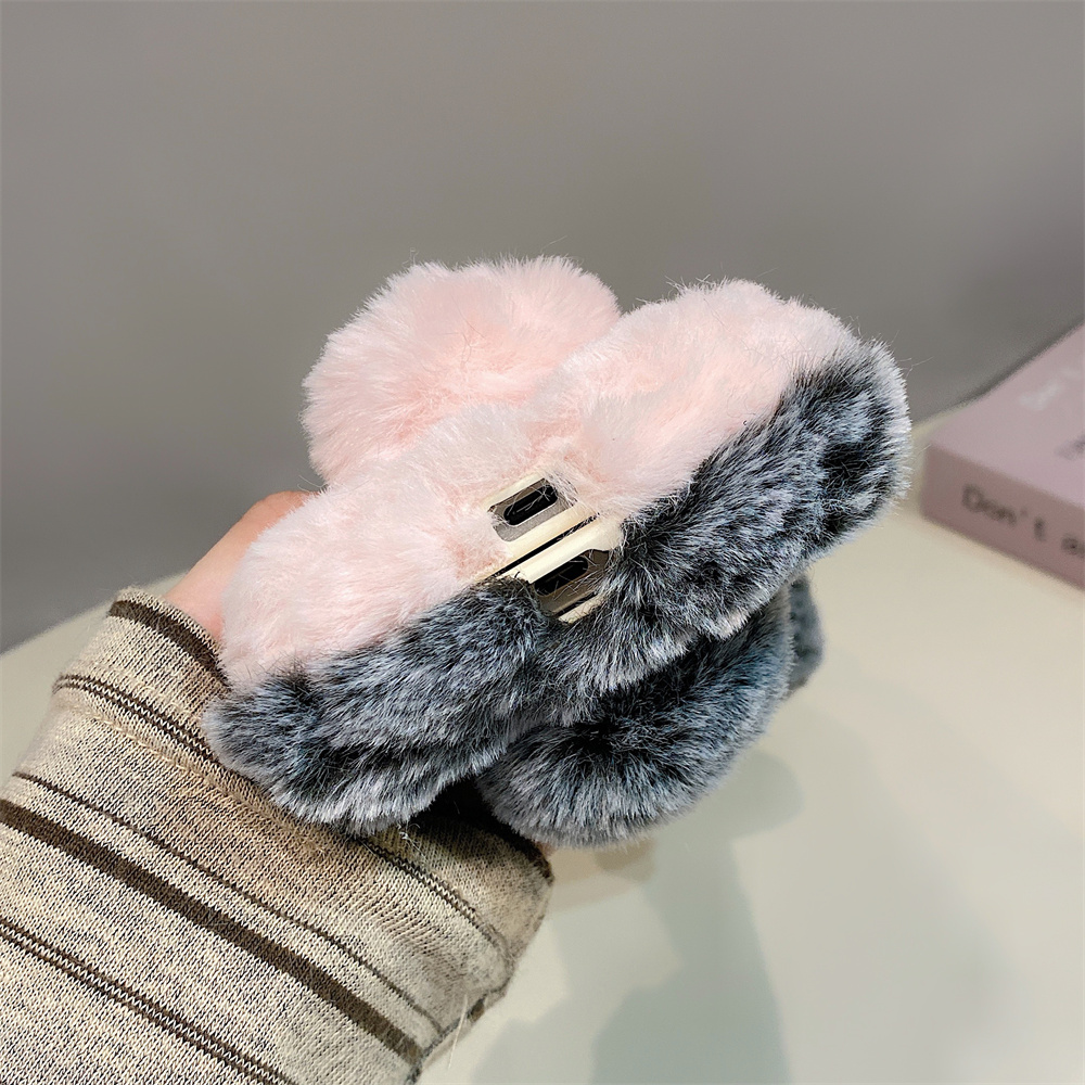 Cute Rabbit Ears Fluffy Stand  - Phone Cases Holder review and price