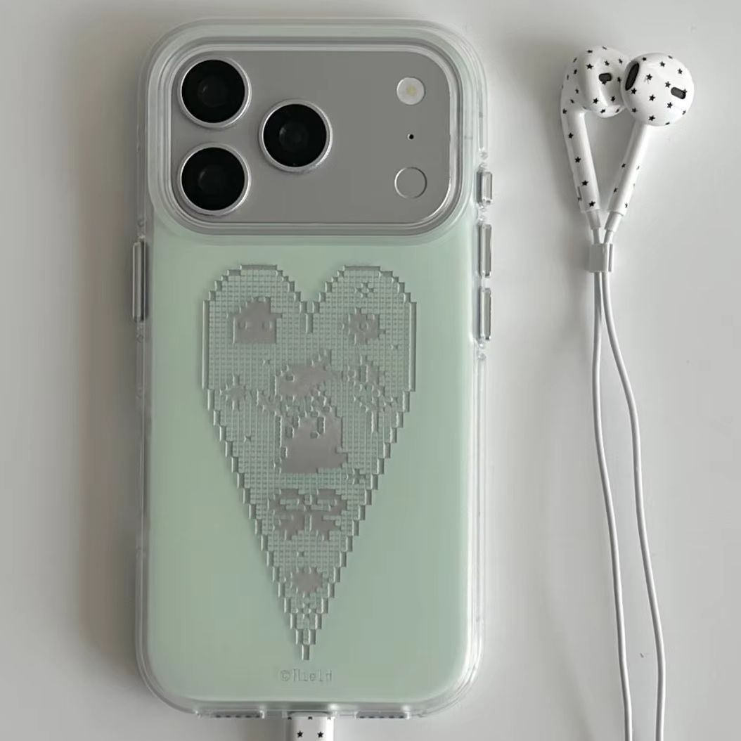 Korean Ins niche green love pi - Phone Cases Korean review and price