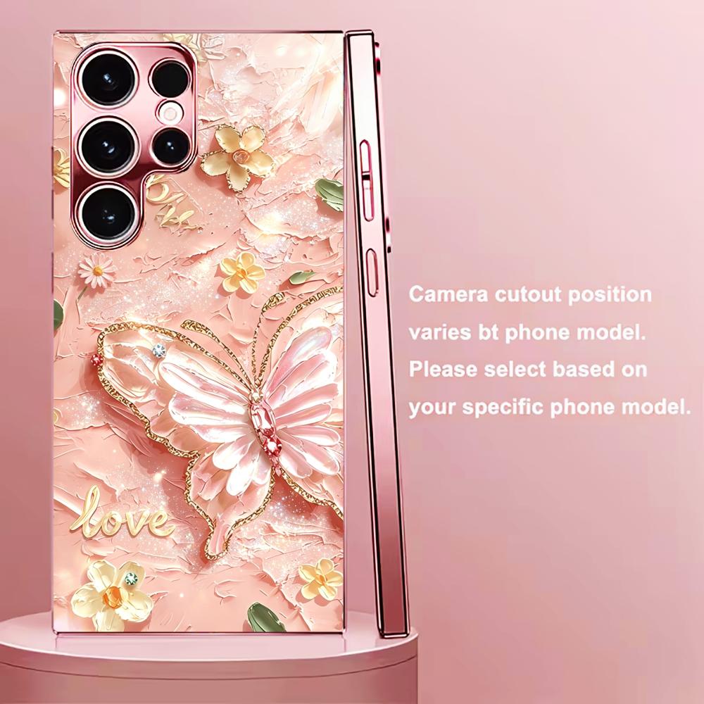 Pink Glitter Butterfly Fashion - Phone Cases Quad Lock review and price